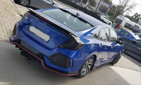 HONDA CIVIC FC5 2016-2020 IÇIN UYUMLU TYPE-R ARKA TAMPON